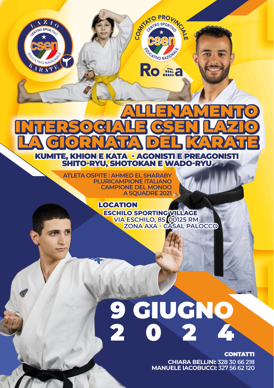 Allenamento intersocial Csen karate Lazio