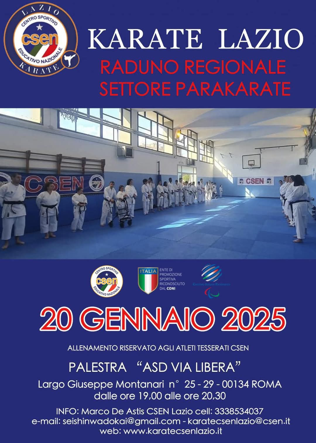 Allenamento di karate integrato Csen 2025